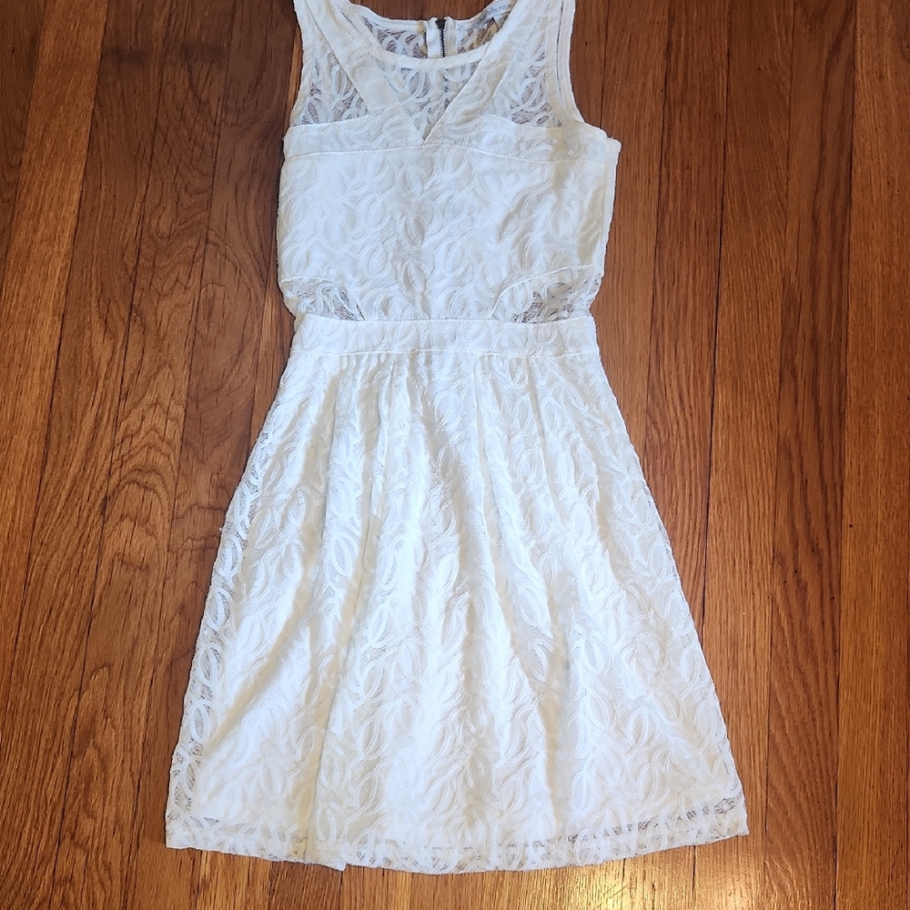 Charlotte Russe White Buttoned Midi Sundress
